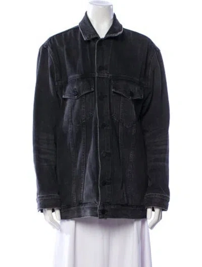 Pre-owned Alexander Wang Daze Denim Jacket In Gray
