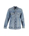 Alexander Wang Daze Oversized Denim Jacket In Blue Cotton In Blue