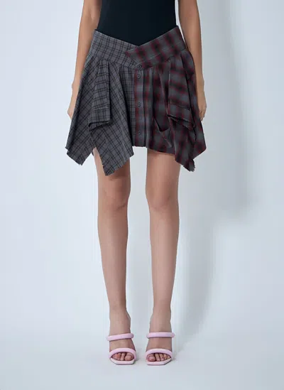 Alexander Wang Women De-constructed Mini Skirt In Red