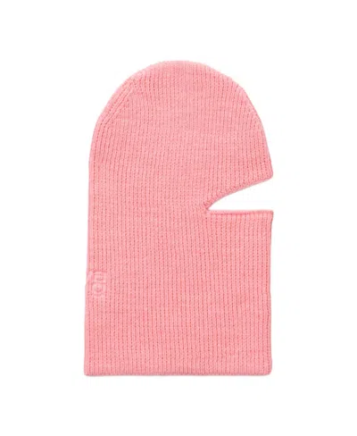 Alexander Wang Debossed-logo Balaclava In Pink