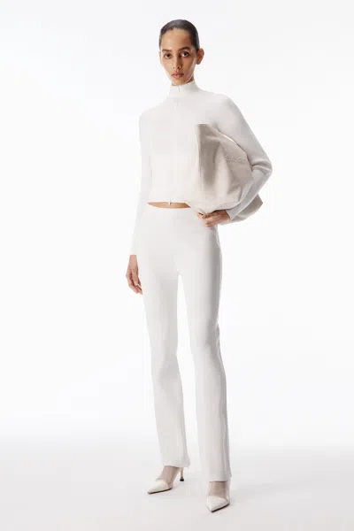 Alexander Wang Debossed Logo Fitted Pant Optic White