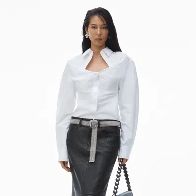 Alexander Wang Deconstructed Button-up Shirt In White
