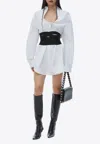 Alexander Wang Deconstructed Mini Shirt Dress In White