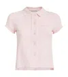 Alexander Wang Cropped Polo-style Cardigan In Pink