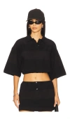 Alexander Wang Deconstructed Polo Shirt In Black