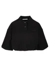 Alexander Wang Deconstructed Polo Shirt Shirts Black In Black