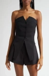 Alexander Wang Deconstructed Wool Vest Top Clothing In Black