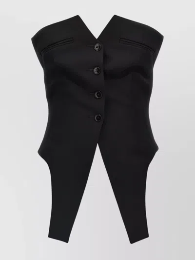 ALEXANDER WANG DECONSTRUCTED TAILORED FIT SLEEVELESS VEST