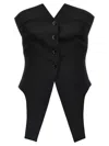 Alexander Wang Deconstructed Wool Vest With Tailored Bodice In Black