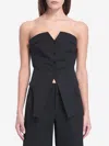 Alexander Wang Deconstructed Wool Vest Top Clothing In Black