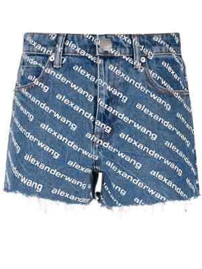 Pre-owned Alexander Wang Deep Blue White Shorts - 4dc1214897 Woman 100% Original