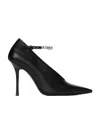Alexander Wang Women's Delphine 105mm Logo Strap Leather Pumps In Black