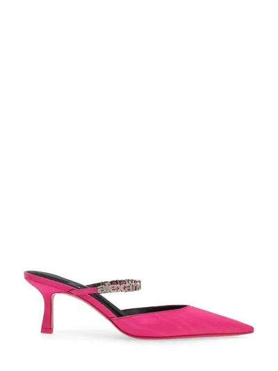 Alexander Wang Delphine 65 Logo Strap Mule In Multi