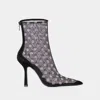 Alexander Wang Women's Delphine 105 Crystal Embellished High Heel Booties In Black