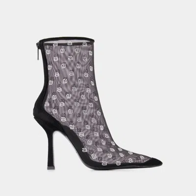 ALEXANDER WANG DELPHINE BOOTS 105 - ALEXANDER WANG - MESH - BLACK