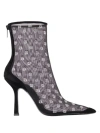 Alexander Wang Delphine 105 Bootie In Mesh/crystal In Black