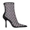 Alexander Wang Women's Delphine 105 Crystal Embellished High Heel Booties In Black