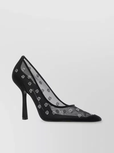 Alexander Wang Delphine Mesh Pumps Embellished In Black