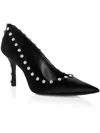 ALEXANDER WANG DELPHINE WOMENS SATIN POINTED TOE PUMPS