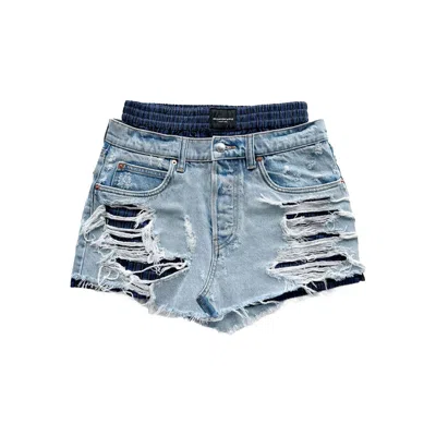 ALEXANDER WANG DENIM ASYMMETRIC & DRAPED SKIRTS