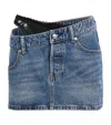 Alexander Wang Dip Side Lace Undie Mini Skirt In Multi