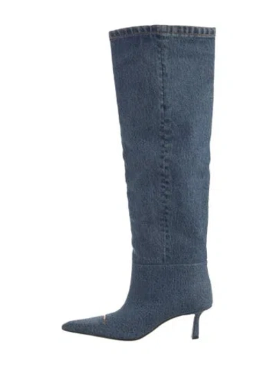 Pre-owned Alexander Wang Denim Boots In Blue
