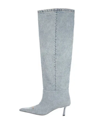 Pre-owned Alexander Wang Denim Boots In Blue