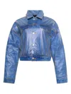 Alexander Wang Denim-effect Puffer Jacket In Blue