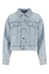 Alexander Wang Denim Jacket With Chest Pockets And Point Collar