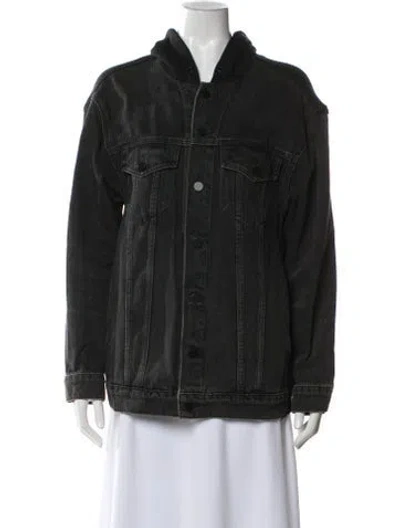 Pre-owned Alexander Wang Denim Jacket In Black