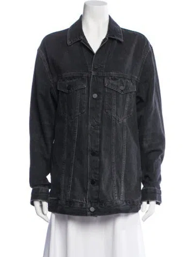 Pre-owned Alexander Wang Denim Jacket In Black