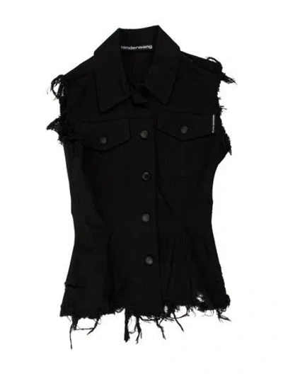 Pre-owned Alexander Wang Denim Jacket In Black
