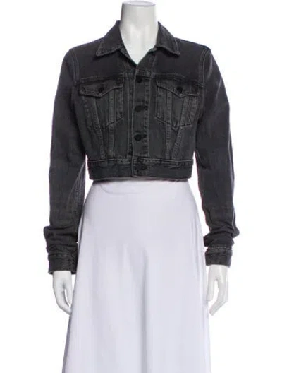 Pre-owned Alexander Wang Denim Jacket In Gray