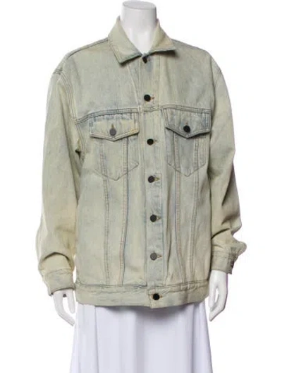 Pre-owned Alexander Wang Denim Jacket In Green