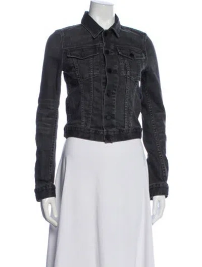 Pre-owned Alexander Wang Denim Jacket In Grey