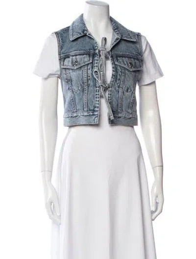 Pre-owned Alexander Wang Denim Jacket In White