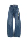 Alexander Wang Wide Leg Denim Jeans With Contrast Stitching