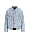 Alexander Wang Falling Back Denim Jacket With Print In 270
