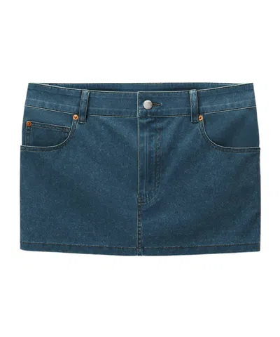 Alexander Wang Denim Mini Skirt In Blue