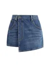 Alexander Wang Mini Skirt In Blue