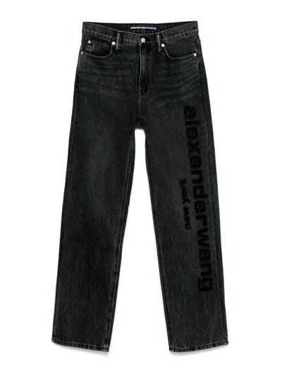 Alexander Wang Denim Pants In Grey