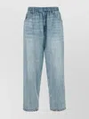 Alexander Wang Printed Denim Track Pant In Nylon In Blue