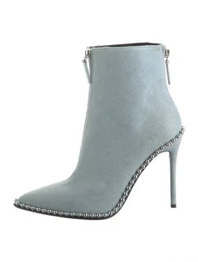 Pre-owned Alexander Wang Denim Printed Boots In Blue