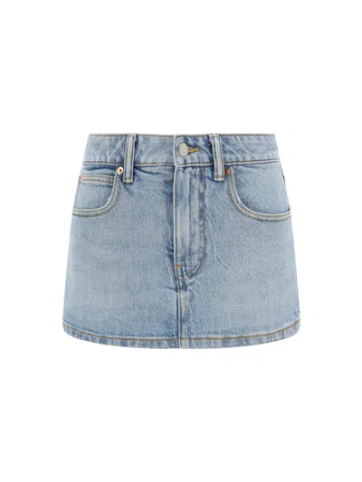 Alexander Wang Denim Shorts In Blue