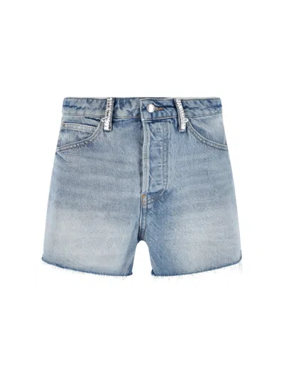 Alexander Wang Denim Shorts In Blue
