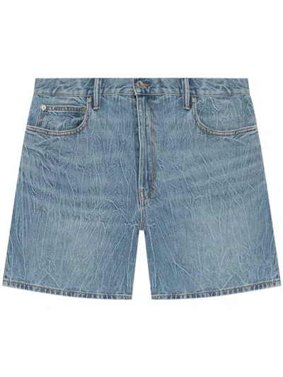 Alexander Wang Denim Shorts In Blue