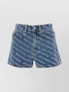Alexander Wang Denim Shorts Featuring Printed Design In Blue