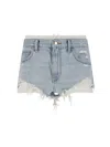 Alexander Wang Jeans Shorts With Integrated Boxer In Light Worn Indigo