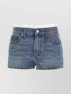 Alexander Wang Denim Shorts With Contrast Stitching And Raw Hem