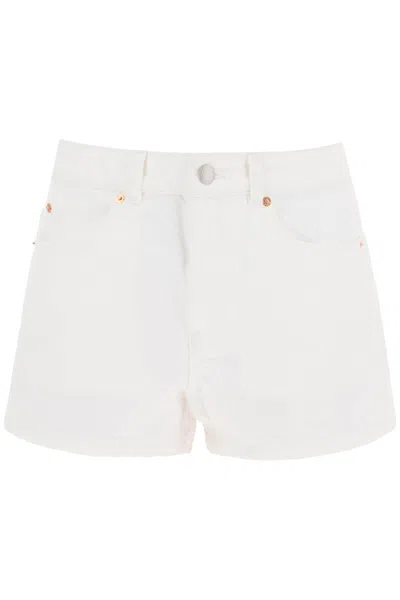 ALEXANDER WANG DENIM SHORTS WITH EMBROIDERED INTAGLIO DESIGN